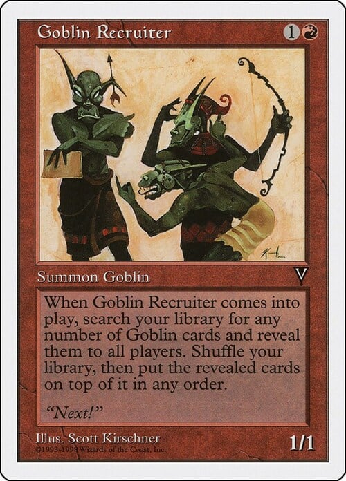 Goblin Reclutatore Card Front