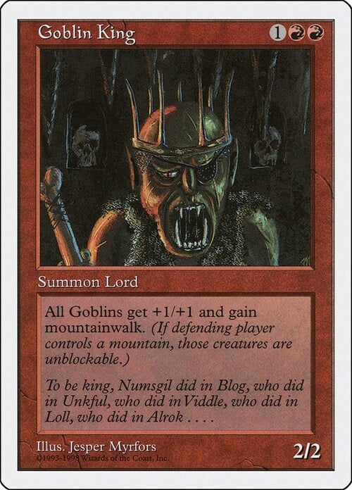 Re dei Goblin Card Front