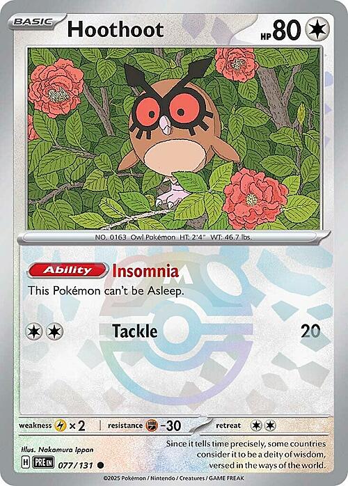 Hoothoot Card Front