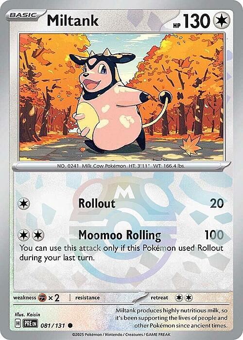 Miltank Card Front