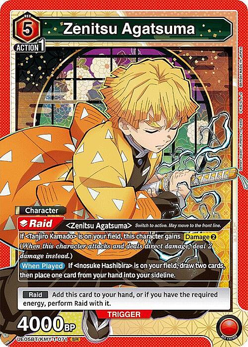 Zenitsu Agatsuma Card Front