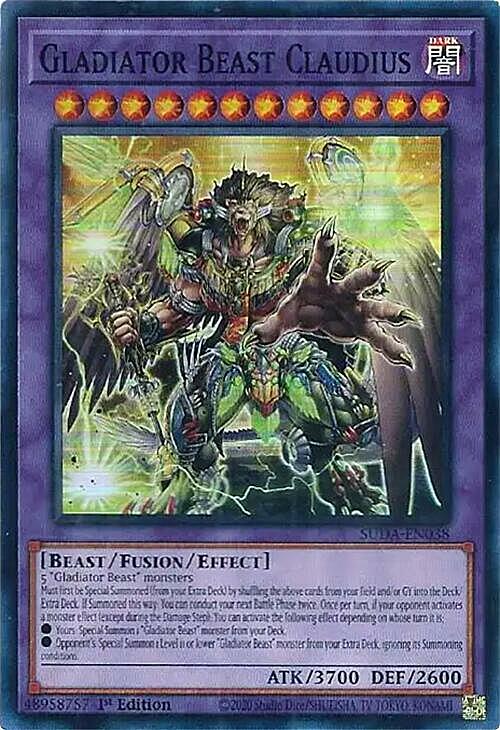 Gladiator Beast Claudius Card Front