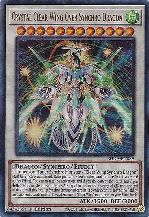Crystal Clear Wing Over Synchro Dragon Card Front