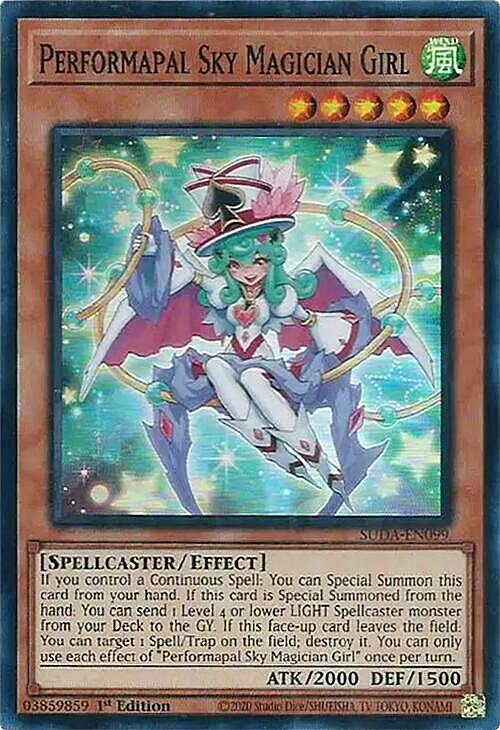 Performapal Sky Magician Girl Card Front