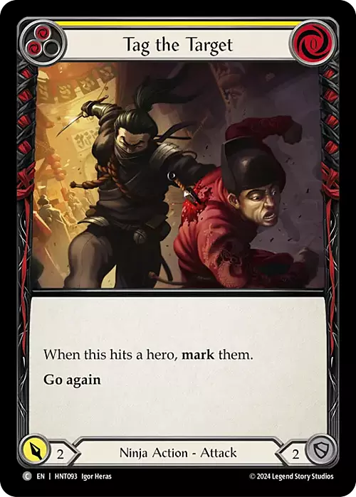 Tag the Target - Yellow Card Front