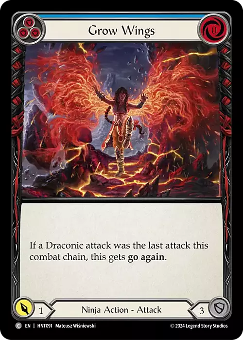 Grow Wings - Blue Card Front