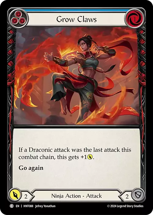 Grow Claws (Blue) Card Front