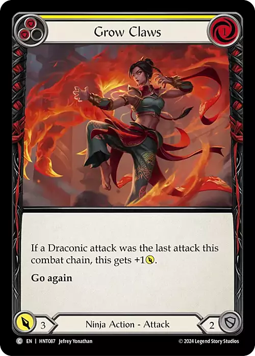 Grow Claws (Yellow) Card Front