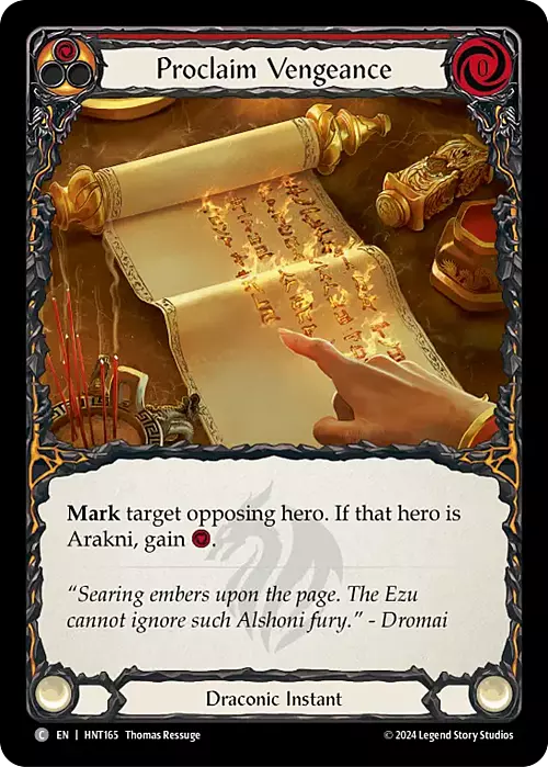 Proclaim Vengeance Card Front