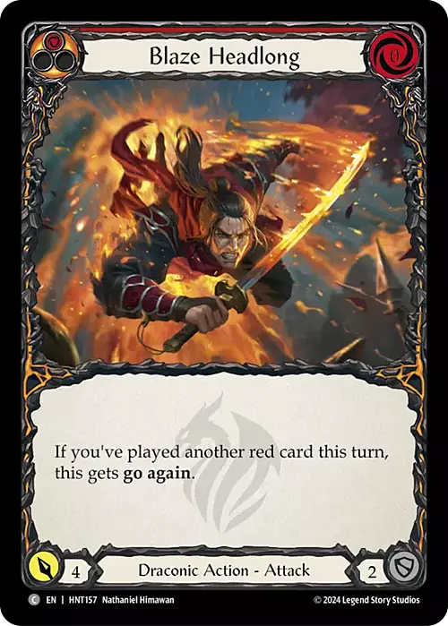 Blaze Headlong Card Front