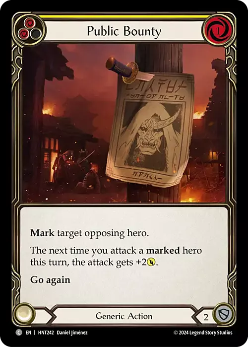 Public Bounty - Yellow Card Front