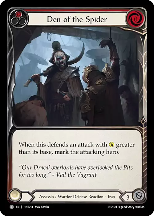 Den of the Spider Card Front
