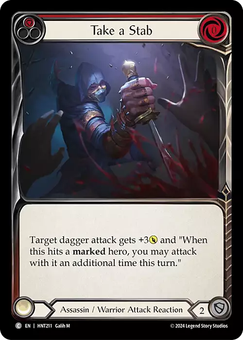 Take a Stab - Red Card Front
