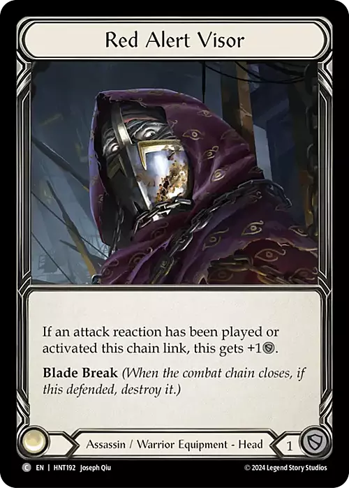 Red Alert Visor Card Front