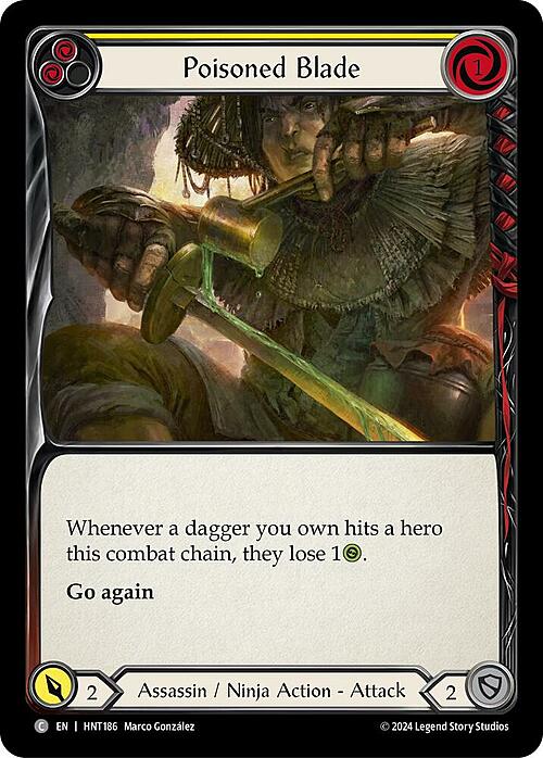 Poisoned Blade - Yellow Card Front