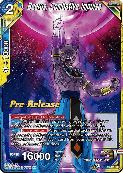 Beerus, Combative Impulse Card Front