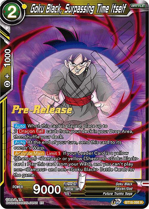 Goku Black, Surpassing Time Itself Card Front