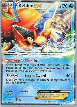 Keldeo EX [Rush In | Secret Sword] Card Front