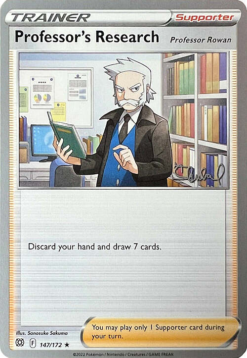 Professor's Research - Professor Rowan Card Front