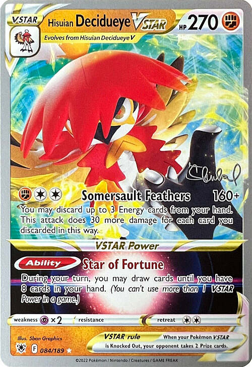 Decidueye di Hisui V ASTRO [Somersault Feathers | Star of Fortune] Card Front