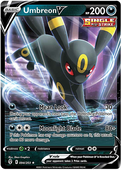 Umbreon V Card Front