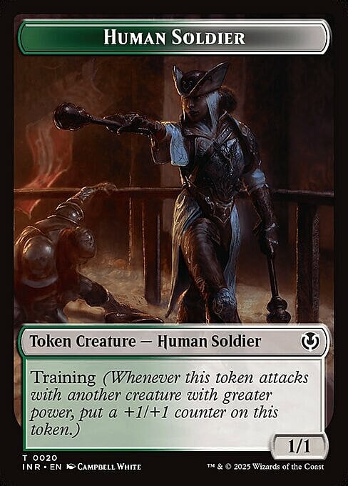 Human Soldier // Tamiyo, Field Researcher Emblem Card Front