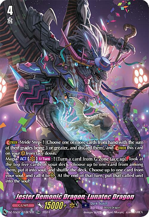 Jester Demonic Dragon, Lunatec Dragon Card Front