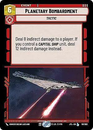 Planetary Bombardment Card Front