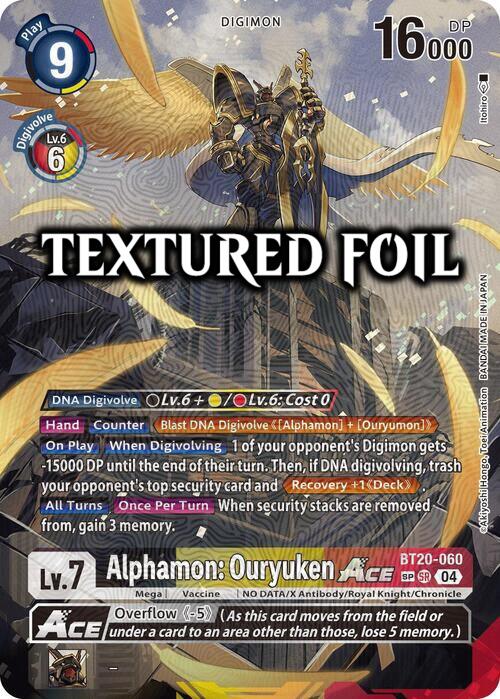 Alphamon: Ouryuken Ace Card Front