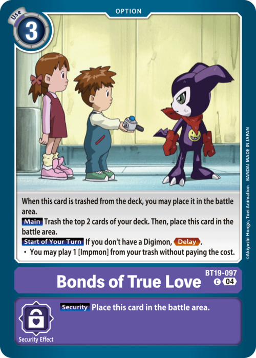 Bonds of True Love Card Front