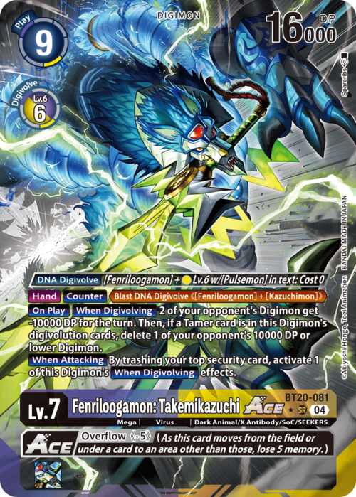 Fenriloogamon: Takemikazuchi Ace Card Front