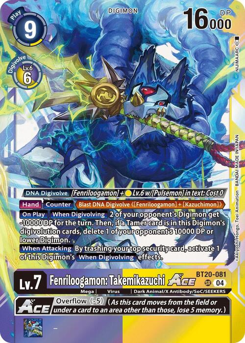 Fenriloogamon: Takemikazuchi Ace Card Front