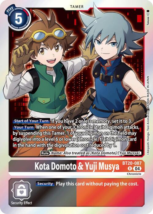 Kota Domoto & Yuji Musya Card Front