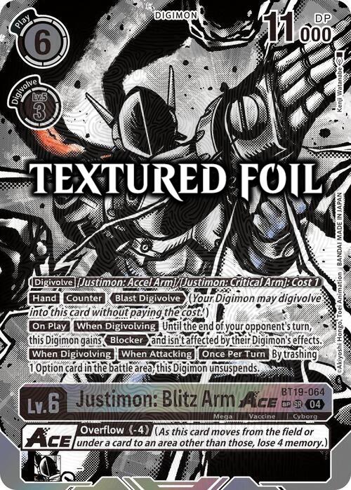 Justimon: Blitz Arm Ace Card Front