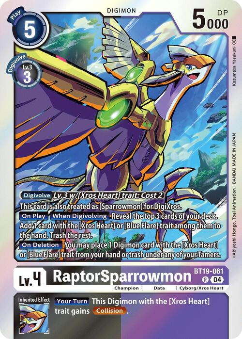 RaptorSparrowmon Card Front