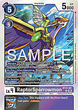 RaptorSparrowmon Card Front