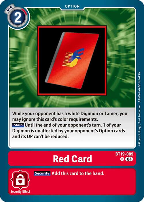 Red Card Card Front