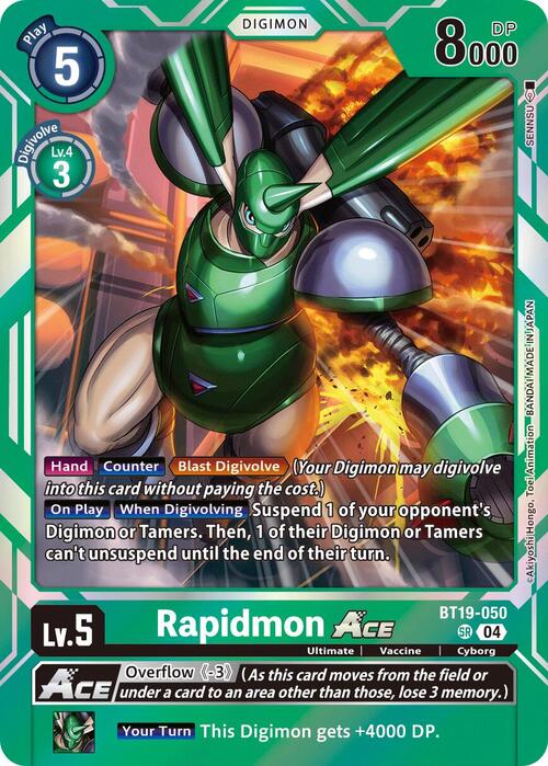 Rapidmon Ace Card Front