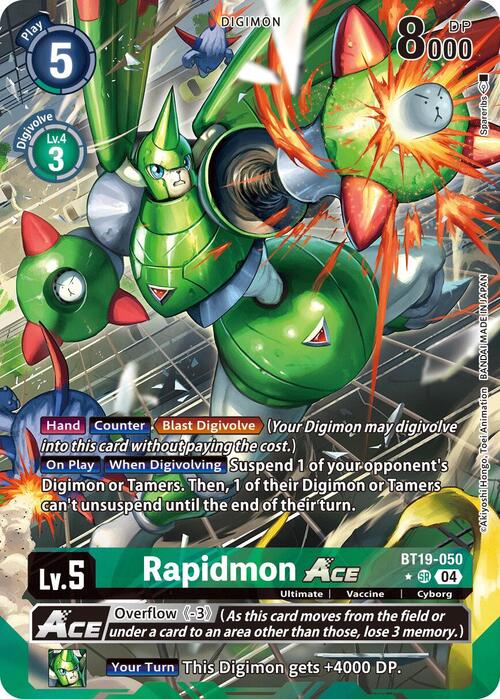 Rapidmon Ace Card Front