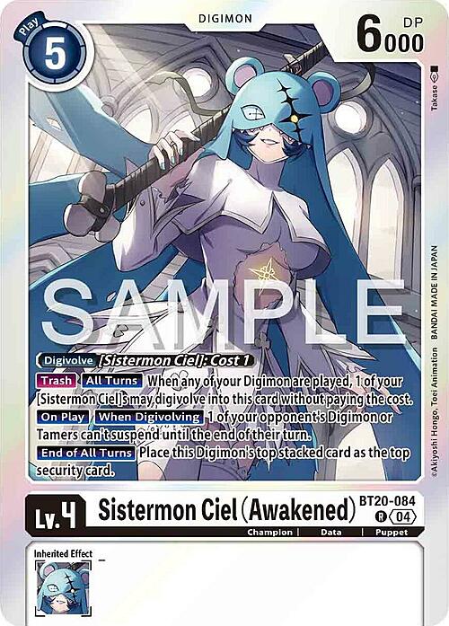 Sistermon Ciel (Awakened) Card Front