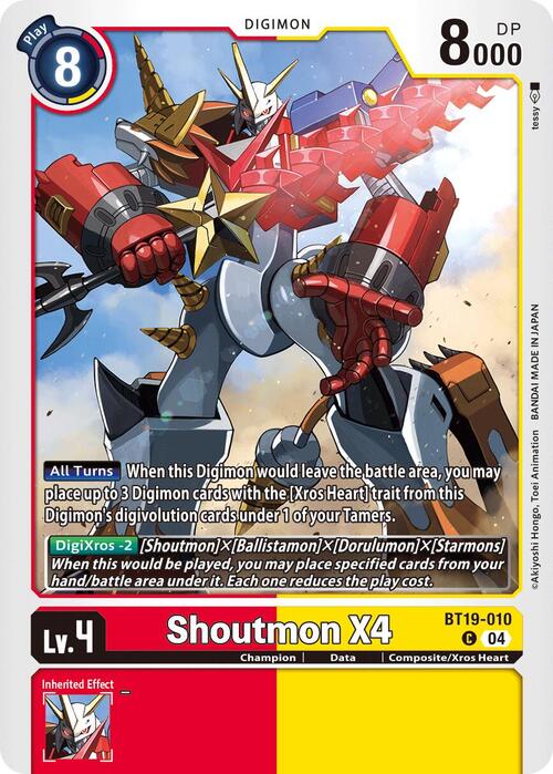 Shoutmon X4 Card Front