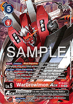 WarGrowlmon ACE Card Front
