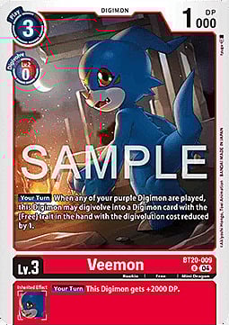 Veemon Card Front