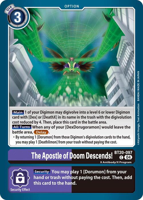The Apostle of Doom Descends! Card Front