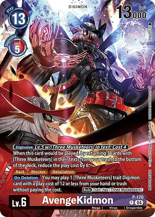 AvengeKidmon Card Front