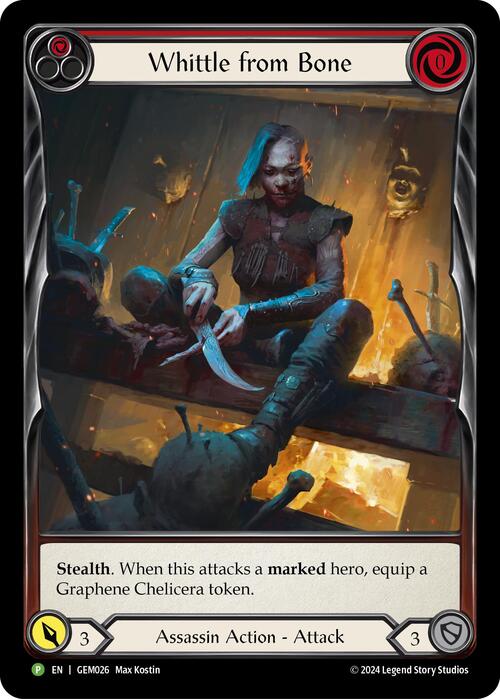 Whittle from Bone - Red Card Front