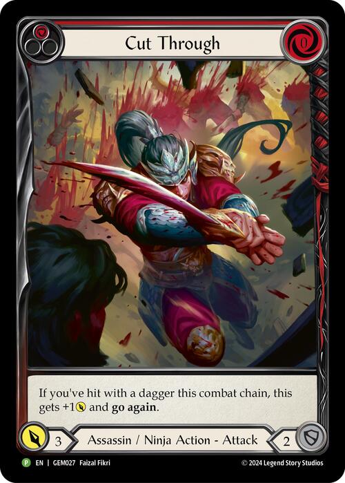 Cut Through (Red) Card Front