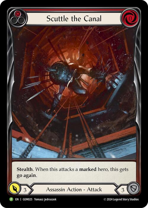 Scuttle the Canal (Red) Card Front