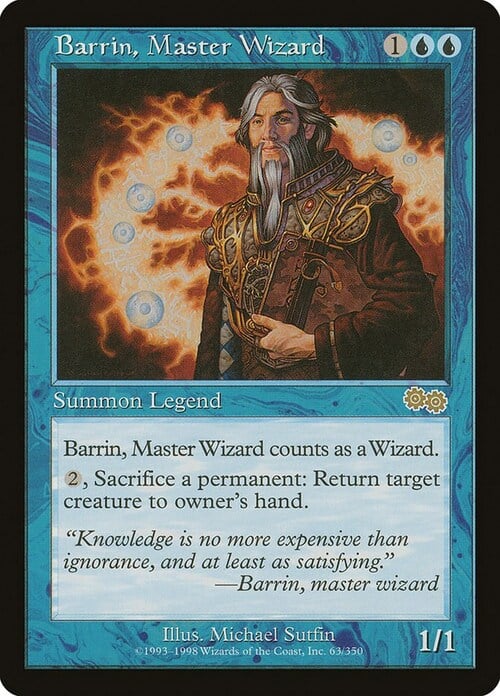 Barrin, Master Wizard Card Front