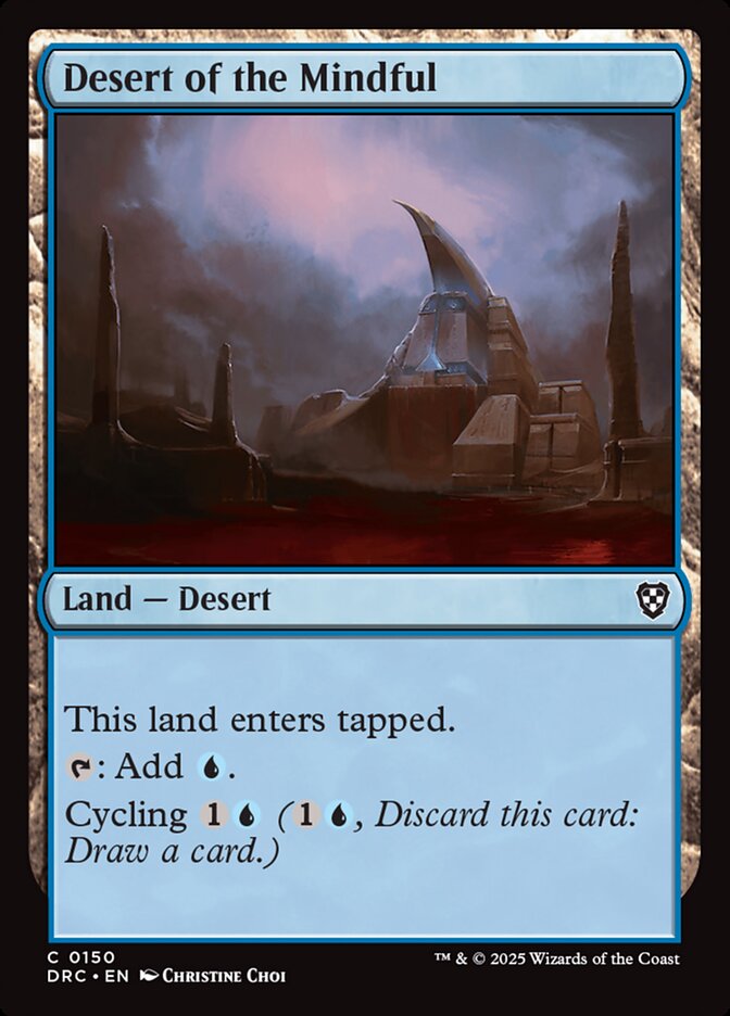 desert mtg card Proxy and Sticker set - (Desert) Mint / near mint condition trading card Desert (Borderless) [Outlaws of Thunder